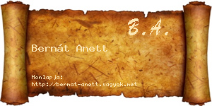 Bernát Anett névjegykártya